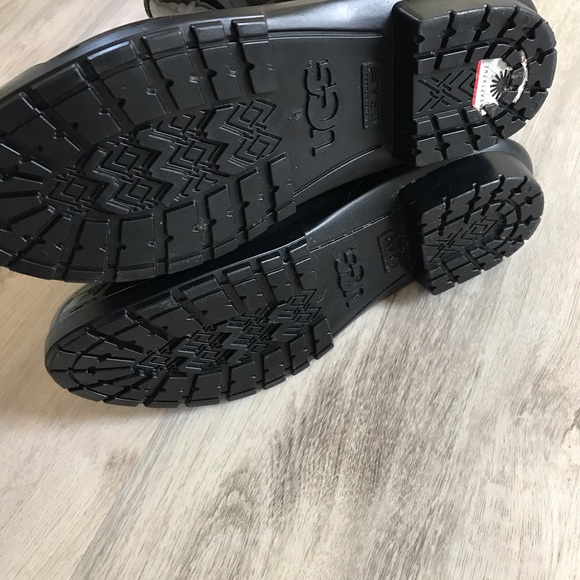 UGG Glossy Black Rubber Pull-On Waterproof Rain Womens Boots Size 10 NWOT - Picture 9 of 10